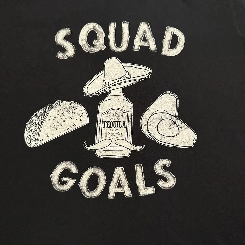 Torrid Squad Goals Black Size 3 Shirt - Taco, Tequila, Avocado, Sombrero - Picture 4 of 5